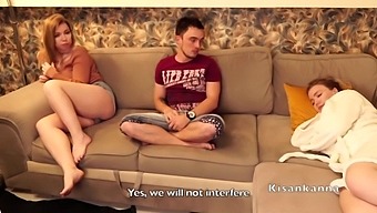 Tiga Orang Dengan Wanita Rusia Dan Blowjob Yang Melimpah!